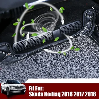 2pcs задна седалка вентилационен капак кола климатик изход защитен капак авто вътрешни аксесоари за Skoda Kodiaq 2016 2017 2018