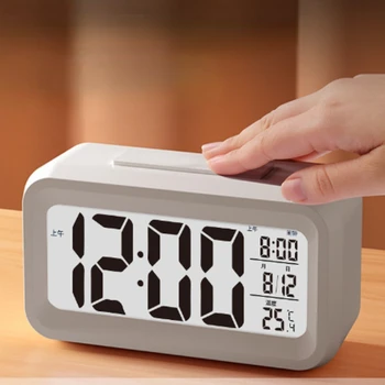 LED цифров будилникГореща продажба Blacklight Snooze Mute календар Настолен електронен часовник Настолни часовници Настолен часовник