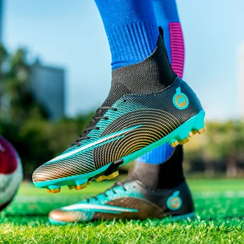  Висококачествени футболни обувки Harland футболни обувки Futsal Chuteira Campo Cleats Мъжки тренировъчни маратонки Ourdoor Дамски обувки TF / FG